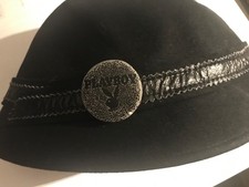Playboy black  Women’s  bowl felt hat one size button on side
