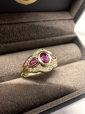 18ct Yellow Gold Ruby and