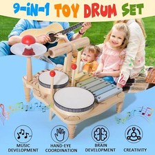 Montessori Baby Drum & Xylophone Set – Wooden Musical Toy for Toddlers