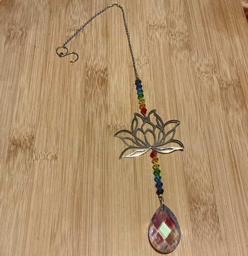 Lotus flower suncatcher silver - flower,