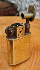 Rare ! WW2 Solid Brass Trench Art Petrol Lighter . This Could Stop A Bullet !