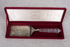 Mikasa Austria Serving Spatula 12” Silver Plated Clear Bead Handle Tub
