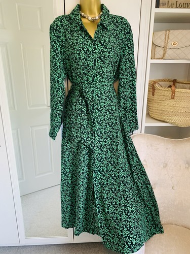Zara green black print - zara,