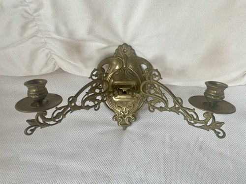 Ornate vintage brass wall - brass,