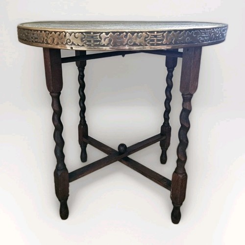 Antique brass table middle - antique,
