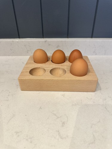 Wooden egg holder table top - 6,