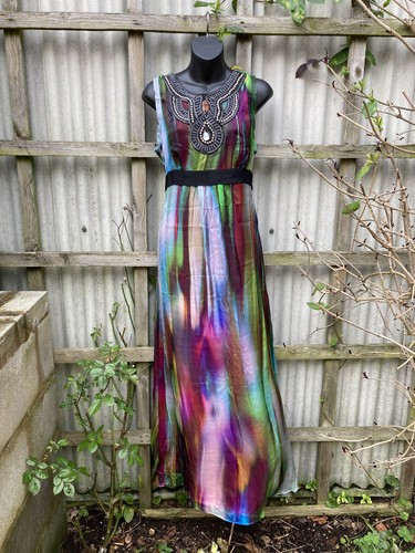 Ladies silk dress - silk, maxi