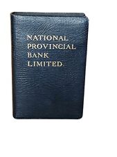 VIntage NATIONAL PROVINCIAL BANK - Blue Leather Money Box Book 28844 - No Key