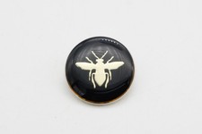 CHRISTIAN DIOR Bumble Bee Unisex Black Badge Pin Brooch Excellent Condition
