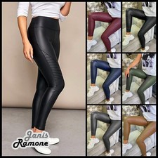 Ladies Womens Wet Look PU Faux