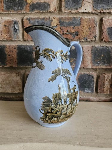 Antique prattware blue - antique, jug