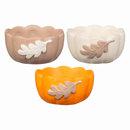 Harvest dip bowls 3pc ceramic - harvest,