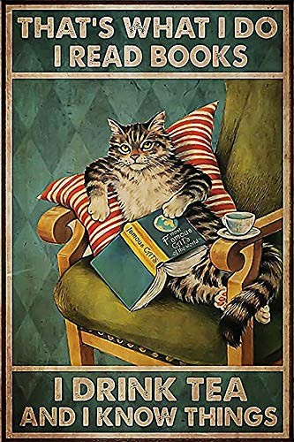 Cat metal wall art decor - wall,