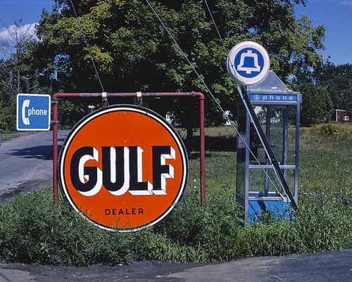 Vintage gulf sign - gulf,