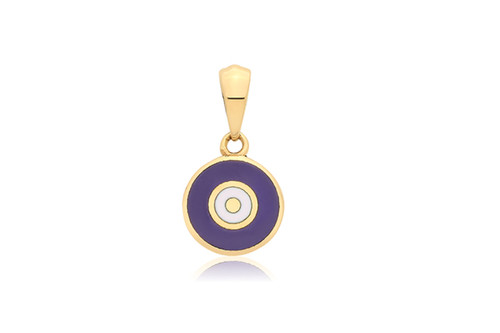 9ct yellow gold blue enamel - gold,