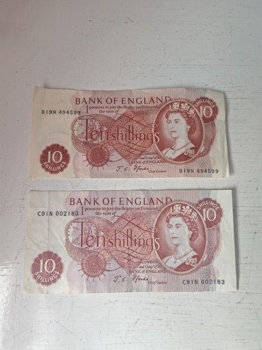 Two vintage bank england - bank, 10