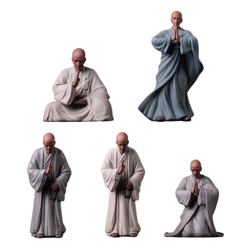 Pottery clay chinese monk - pottery,