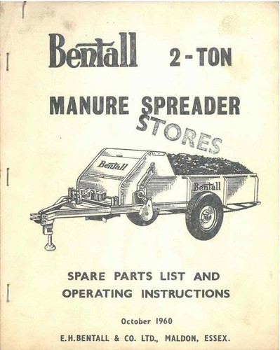 Bentall manure spreader ton - manure,