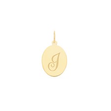 9CT GOLD INITIAL PENDANTS OVAL