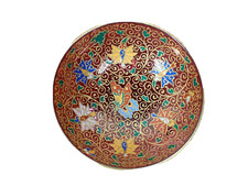 Bohemian Enamelled Cranberry