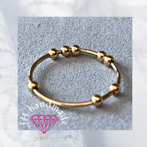 9ct solid gold anxiety - 9ct, /fidget