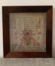Antique Needlework Sampler ~