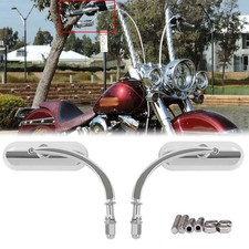 2x Motorcycle Chrome Oval