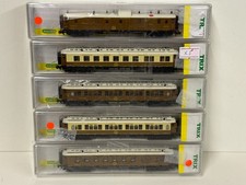 Trix N Gauge 15746 - 15750 Long Distance CIWL Pullman Passenger Coaches Boxed x5