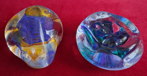 Two small paperweights 1 - two,