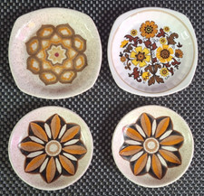 4 x Royal Worcester Palissy 'Kismet' 'Kalabar' & 'Fushia' Design Pin Dishes