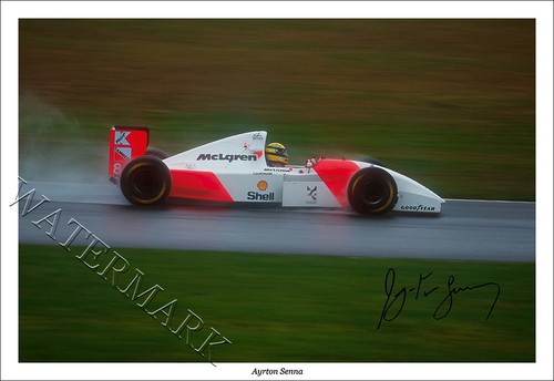 Ayrton senna signed photo - ayrton,