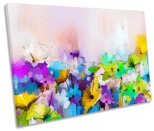 Abstract Flowers Floral Modern Picture CANVAS WALL ART Print