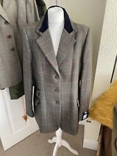 Shires Huntingdon Ladies 46”(20)Wool Tweed Hacking Jacket Pink Check Immaculate