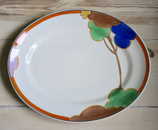BEAUTIFUL RARE MORLEY WARE TREES HAND PAINTED ART DECO RACHEL SHAW 14” PLATTER