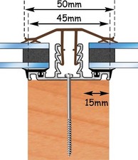Glazing Bar for 10mm, 16mm & 25mm  Polycarbonate 2.5m Timber Supported 