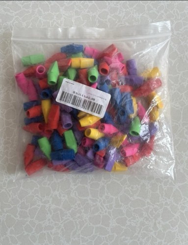 119 piece coloured erasers - coloured,