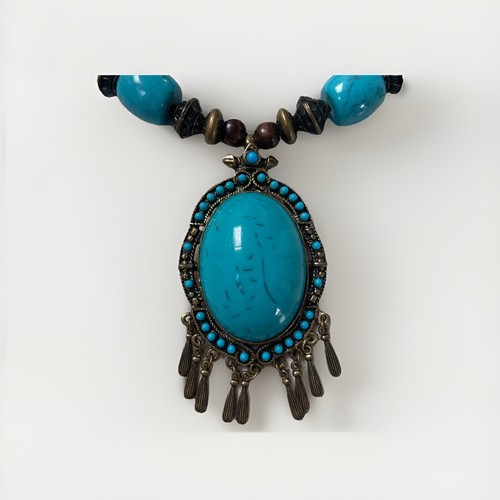 Chunky turquoise statement - turquoise,
