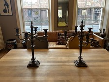 Pair Silver Plated Candelabra
