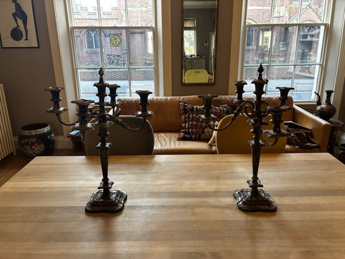 Pair silver plated - pair,