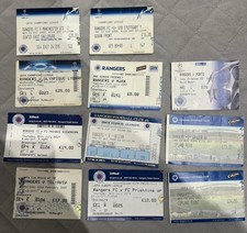 European Glasgow Rangers Ticket Bundle Tel Aviv, Ajax, ManU, Porto, Auxerre,Lyon