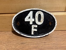 Cast iron railway locomotive shed code 40F Boston