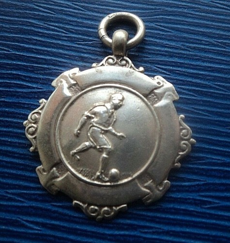 Sterling silver football medal - silver,