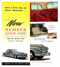 Humber Super Snipe Car Brochure 1952 - 58 Original