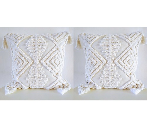 Tufted boho sofa cushion - x,