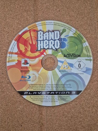 Band hero ps3 disc - -, only