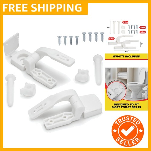 White plastic toilet seat - white,