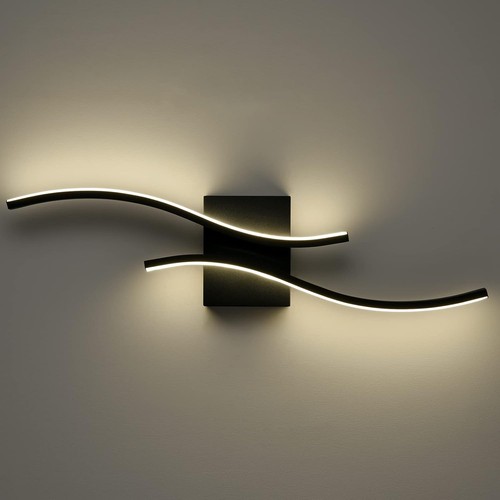 Modern black led sconce wall - modern,