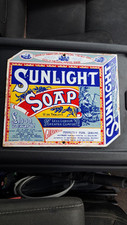 Garnier SUNLIGHT SOAP  Advertising ENAMEL METAL SIGN  1980s Rare