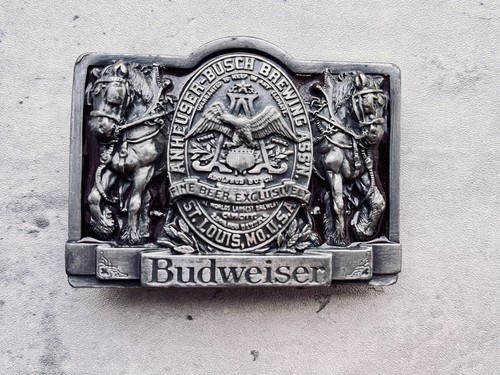 Budweiser vintage belt buckle - belt,