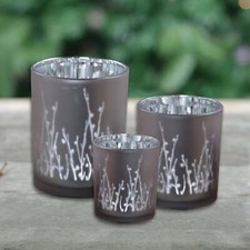 Branches Design Glass Candle